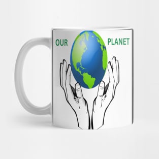 Our planet in our hands. Mug